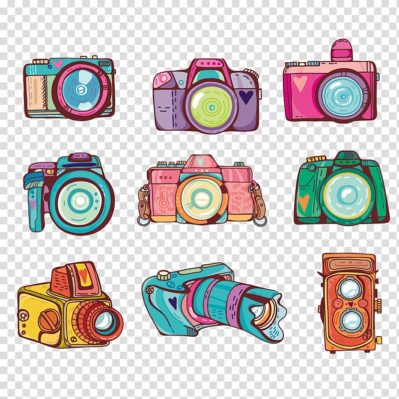 Camera Illustration, camera transparent background PNG.