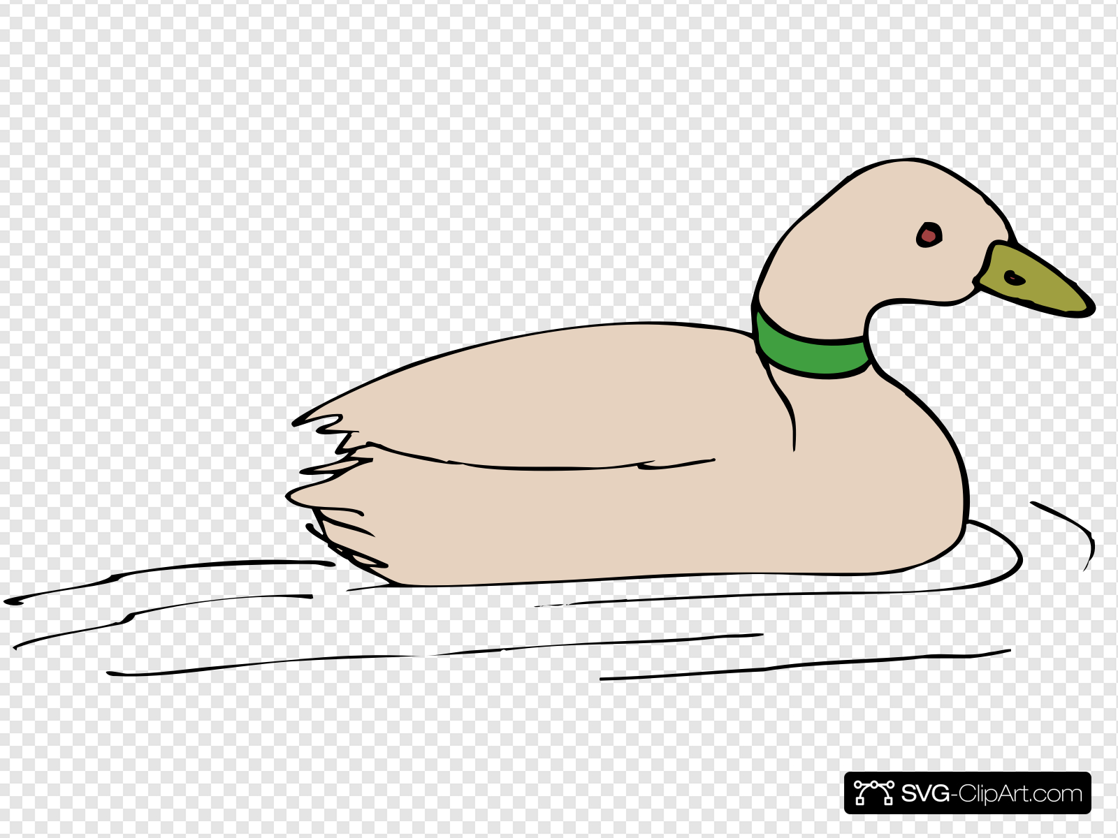 Duck In Water Clip art, Icon and SVG.