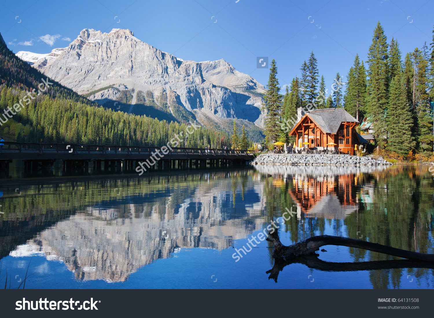 Emerald Lake Alberta Canadian Rockies Stock Photo 64131508.