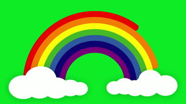 Animated Rainbow Is Created As Each Colour Beam Emerge Clipart.