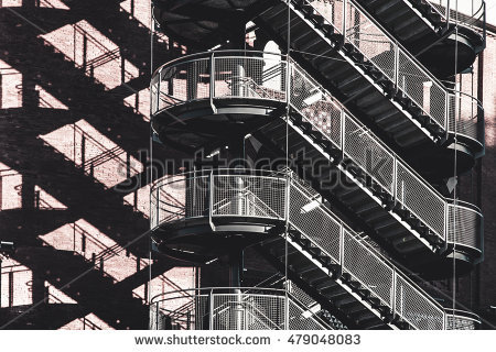 Emergency Staircase Stock Photos, Royalty.