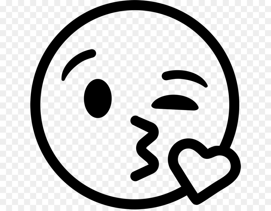 Emoji Black And White png download.