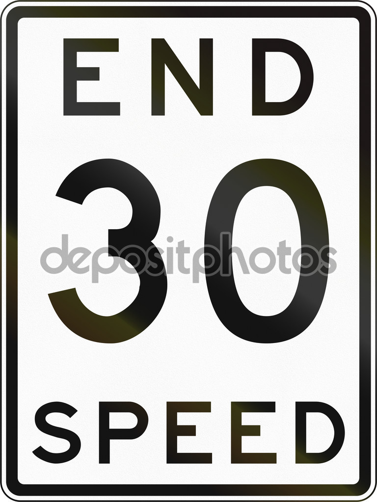 Historic End Speed Limit Sign In Australia — Stock Photo © jojoo64.