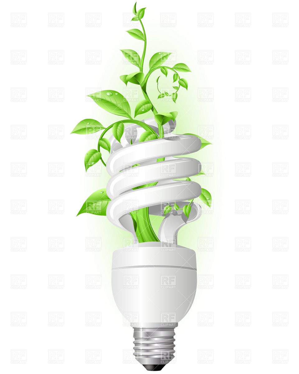 Energy Saving Light Bulbs Clip Art.