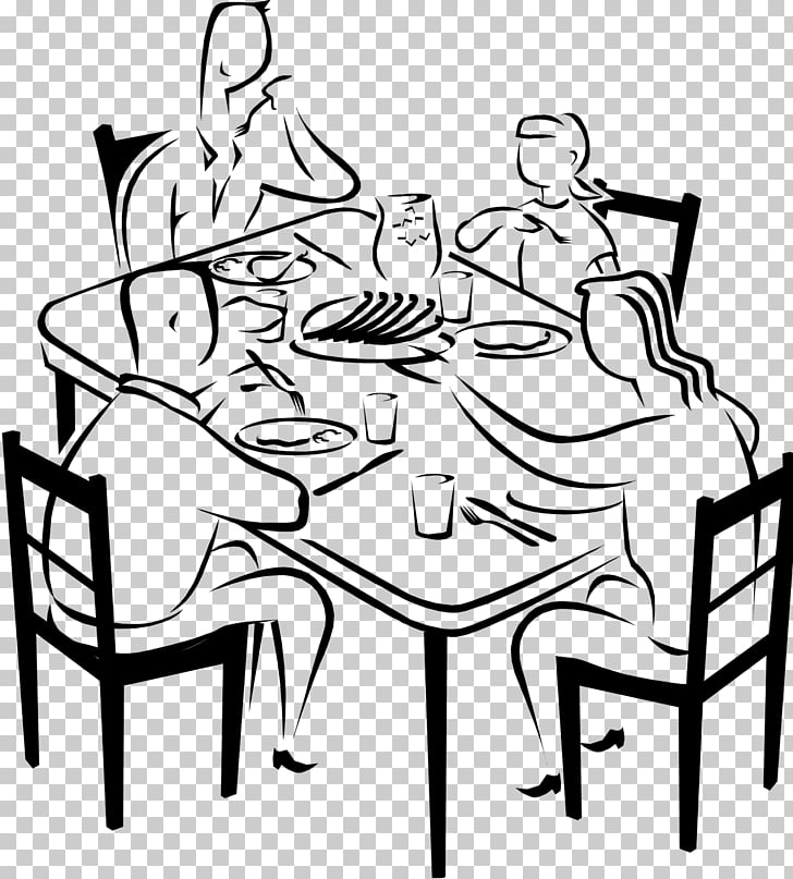 Eating Dinner Drawing Breakfast , dine together PNG clipart.