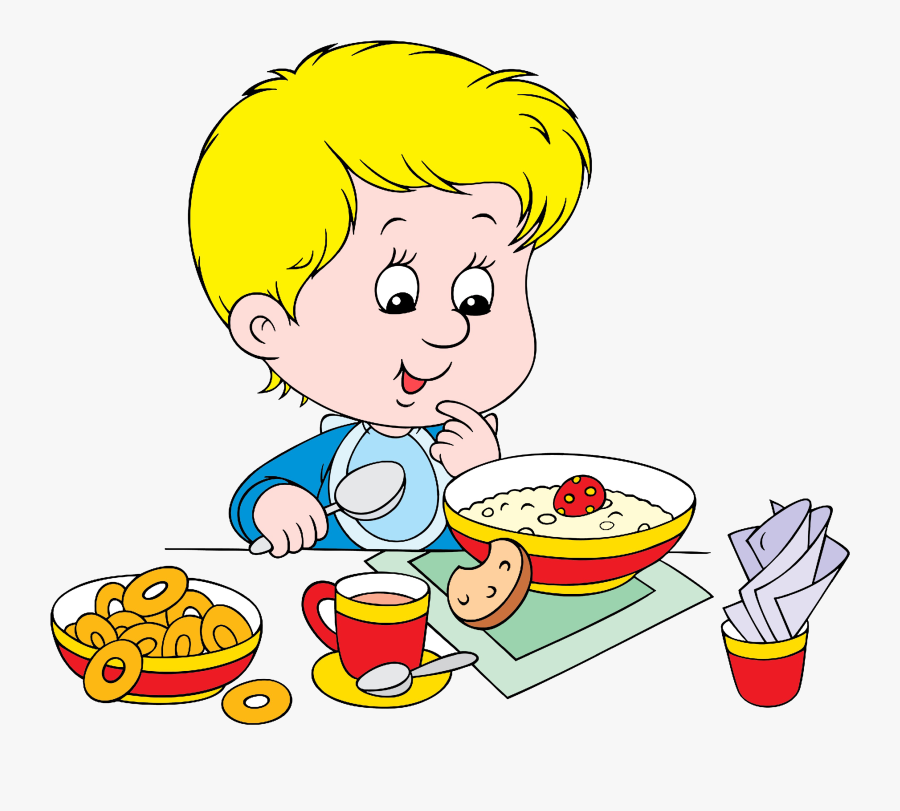 Breakfast Cereal Eating Clip Art.