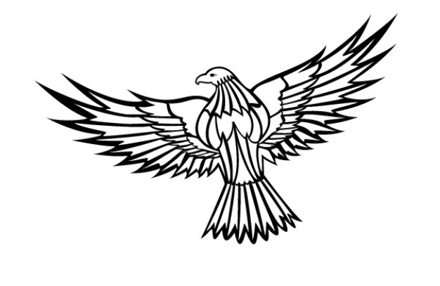 Flying eagle clipart Vector.