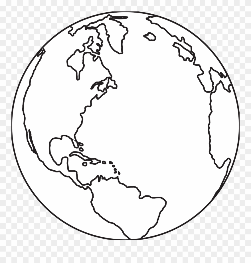 Earth Clip Art Black And White.