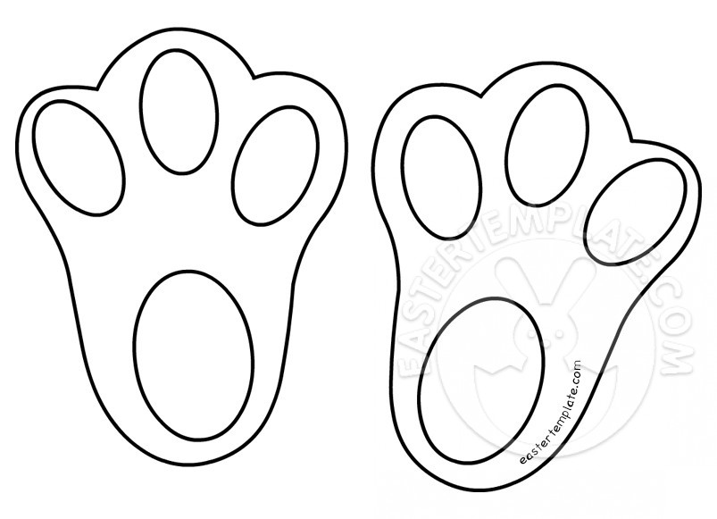 Printable Easter Bunny Feet.