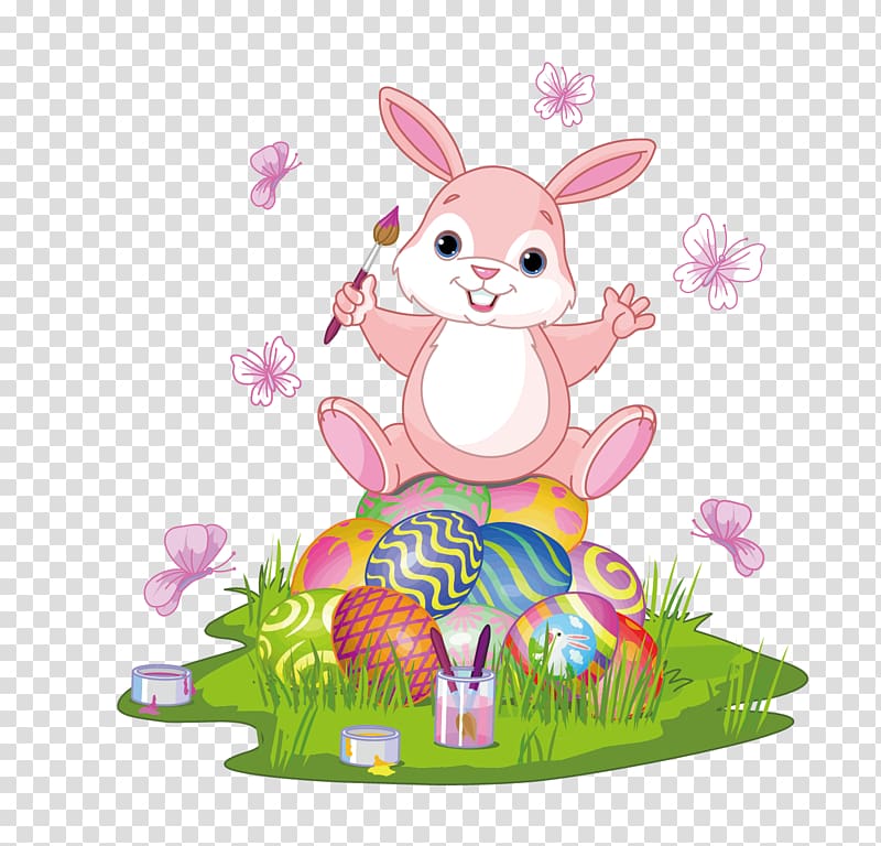 Easter Bunny Rabbit Easter egg , rabbit eggs transparent.