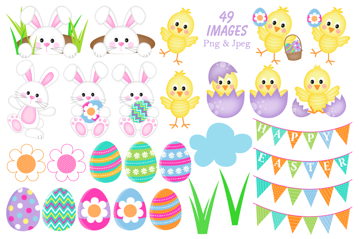 Easter clipart, Easter graphics and illustrations, Easter Bunny By.