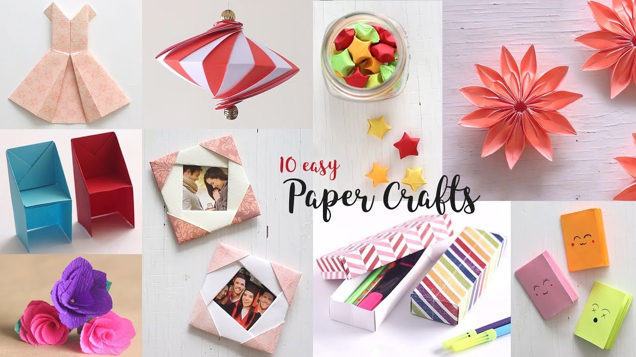 10 Easy Paper Crafts Compilation.