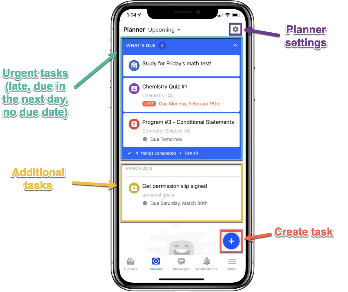 Student Planner (iOS and Android).