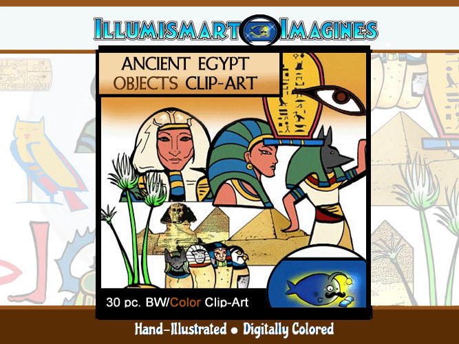 Ancient Egypt ClipArt Ancient Egypt Objects 30 pc. Clip.