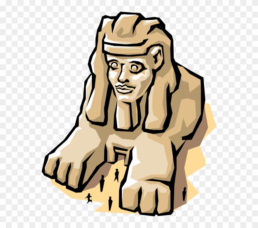 Vector Illustration Of Great Sphinx Of Giza Mythical.