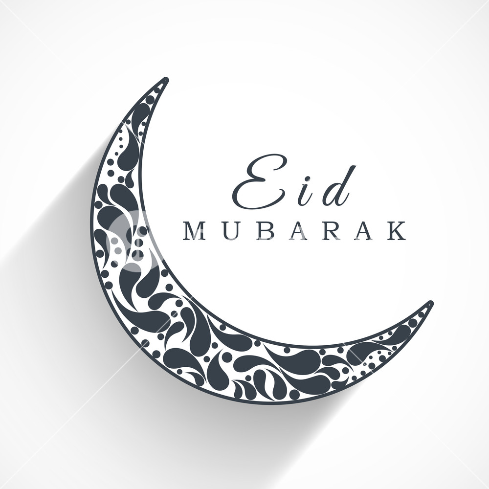 Elegant Moon Design for Eid Mubarak Abstract Background Royalty.