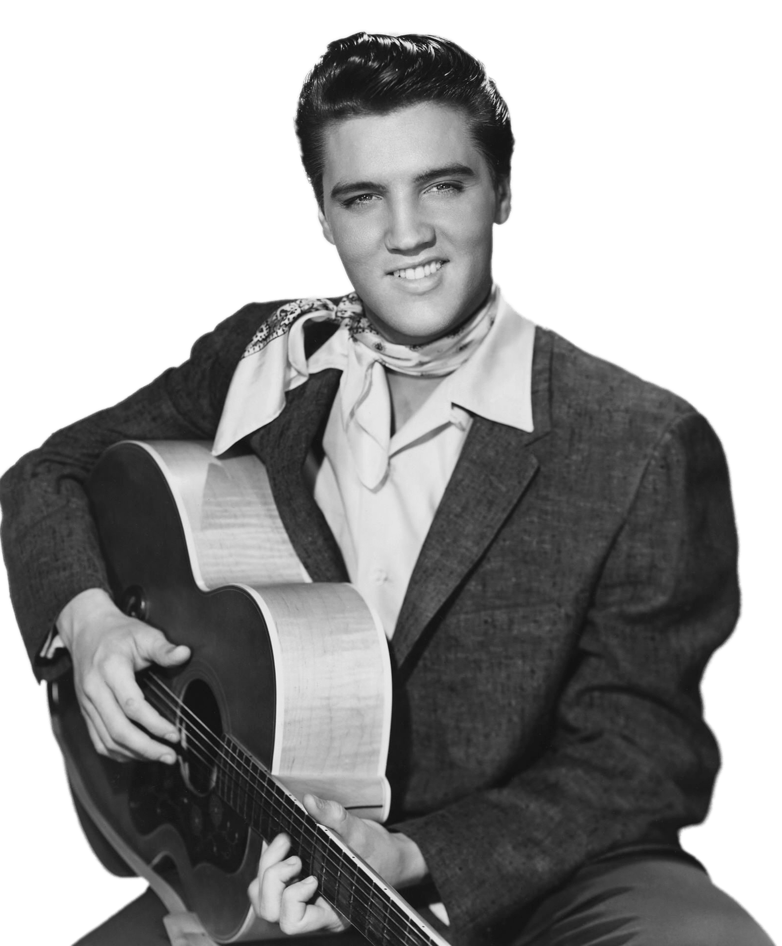 Elvis Presley With Guitar transparent PNG.