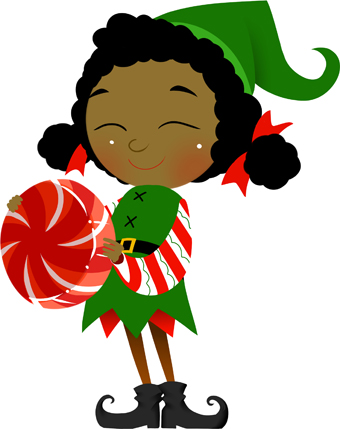 2428 Christmas Elf free clipart.