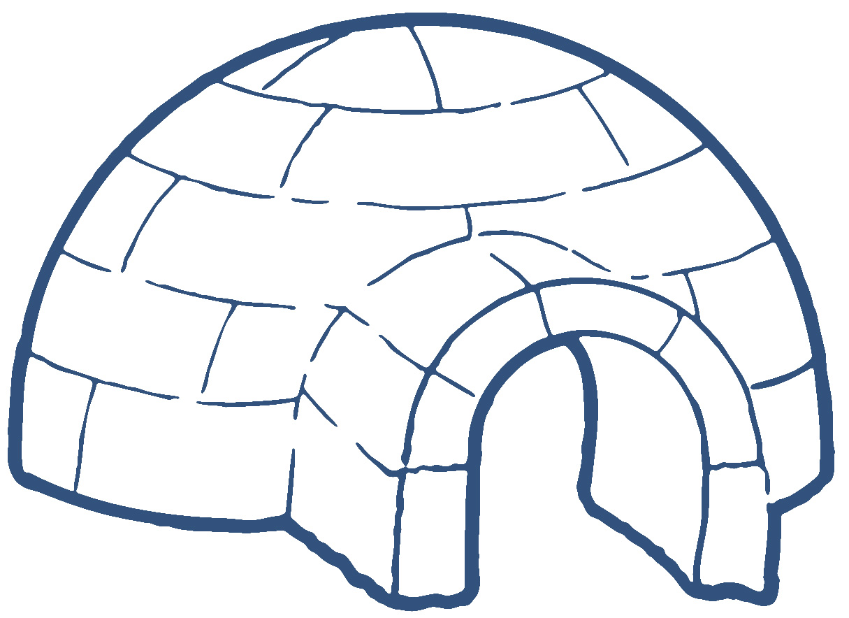 Igloo house clipart.