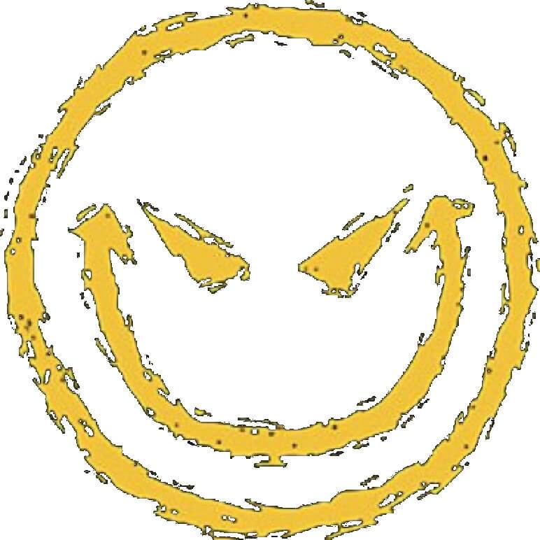 Evil Smiley Face Printed T.