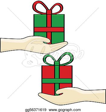 Christmas gift exchange clipart.