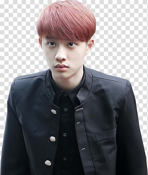 EXO Kyungsoo, man in suit jacket transparent background PNG.