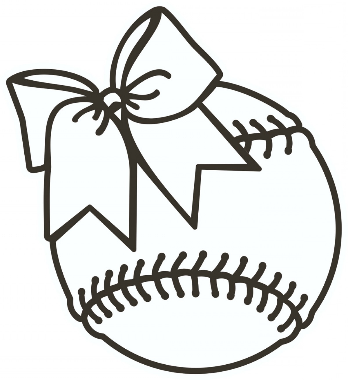 Softball Clipart Black And White Softball Clip Art.