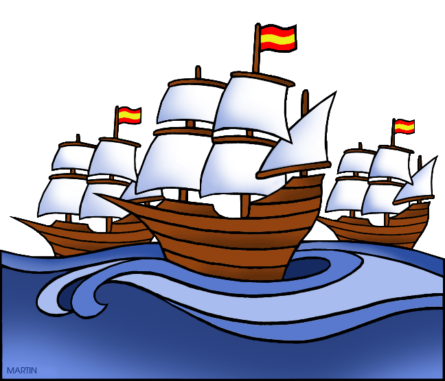 Explorers ships clipart.