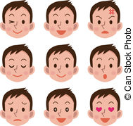 Facial expression Illustrations and Clipart. 21,764 Facial.