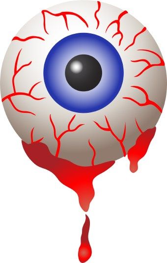 HALLOWEEN BLOODSHOT EYEBALL , CLIP ART.