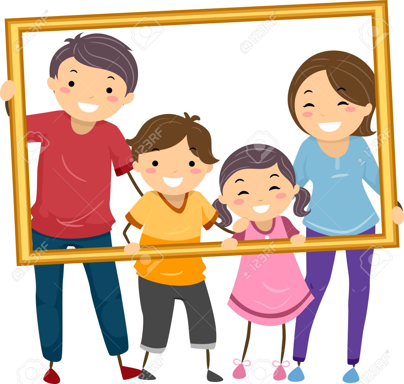 2752 Happy Family free clipart.