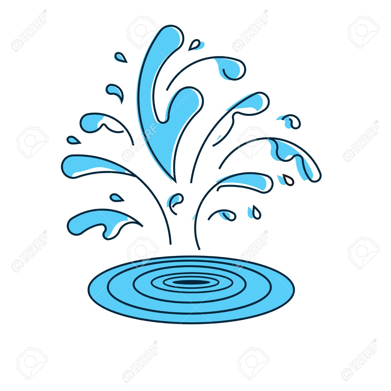 930 Fountain Park Stock Vector Illustration And Royalty Free.