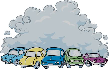 Car pollution clipart.