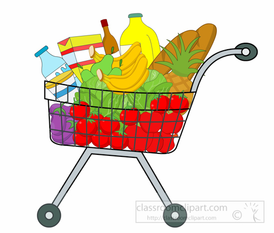 Food shopping clipart.