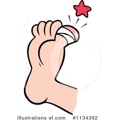 Broken toe clipart.