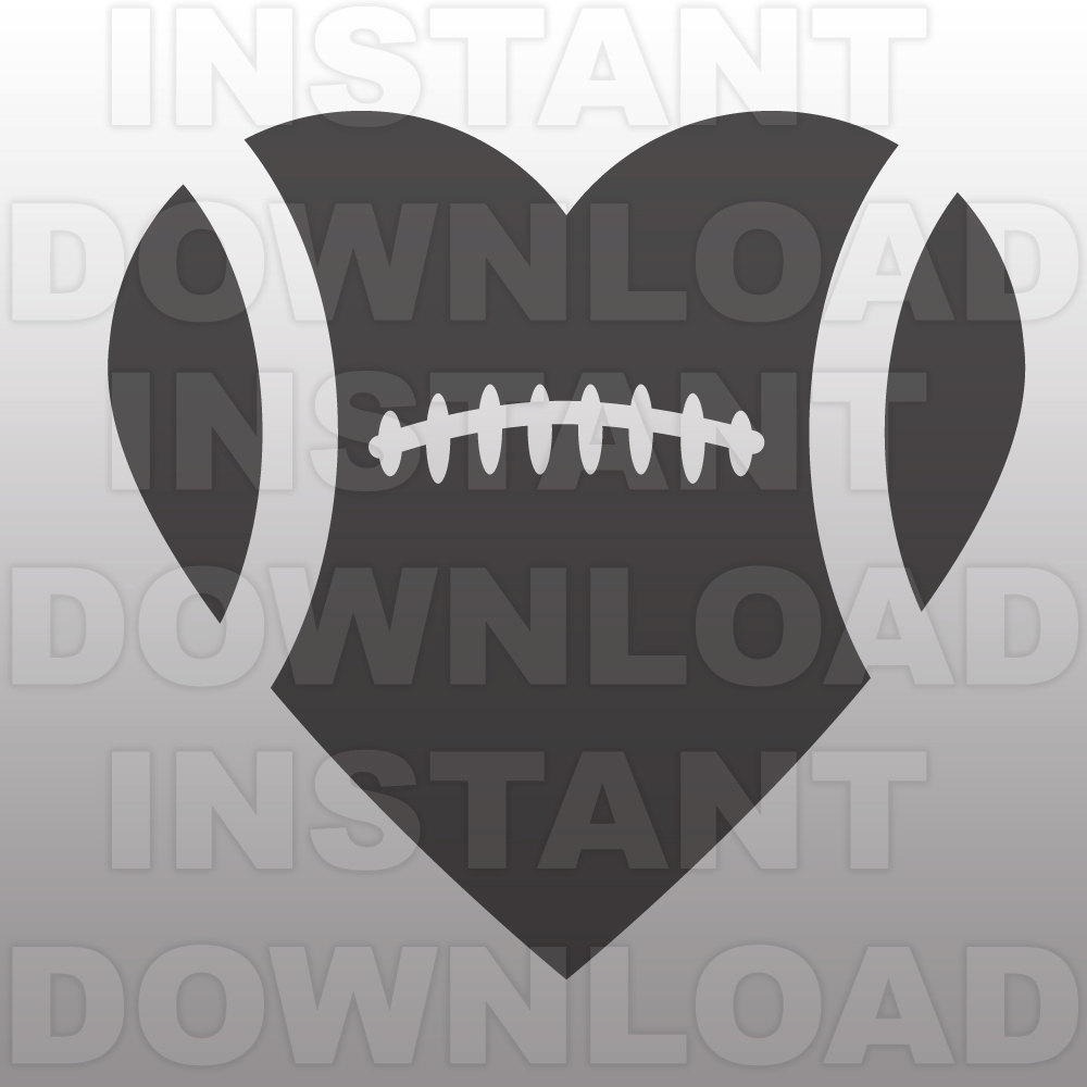 81 Football Heart free clipart.