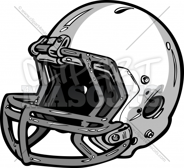 Football Helmet Clipart Graphic Vector Logo.