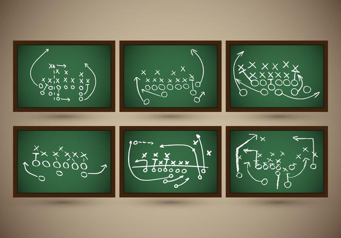 Playbook Football Slate Strategy Vector.