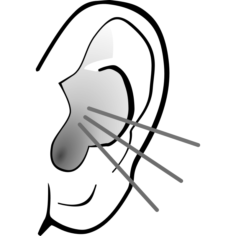 Make meme with right ear clipart listening ears.