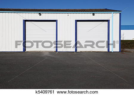 Stock Photography of Industrial Garages Tarmac Forecourt k5409761.