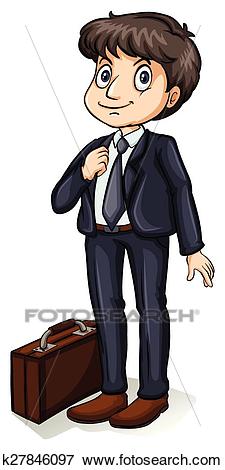 A formal man Clip Art.