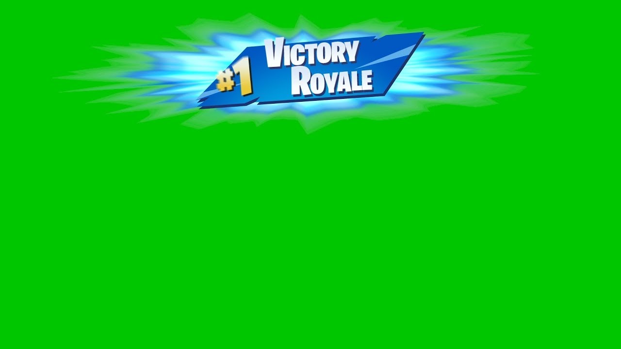 Fortnite Victory Royale green screen (with alpha channel).