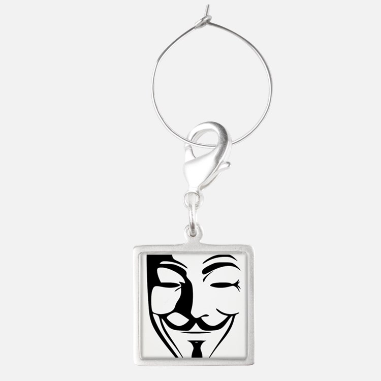 Guy Fawkes Mask Clipart. Wine Charms.