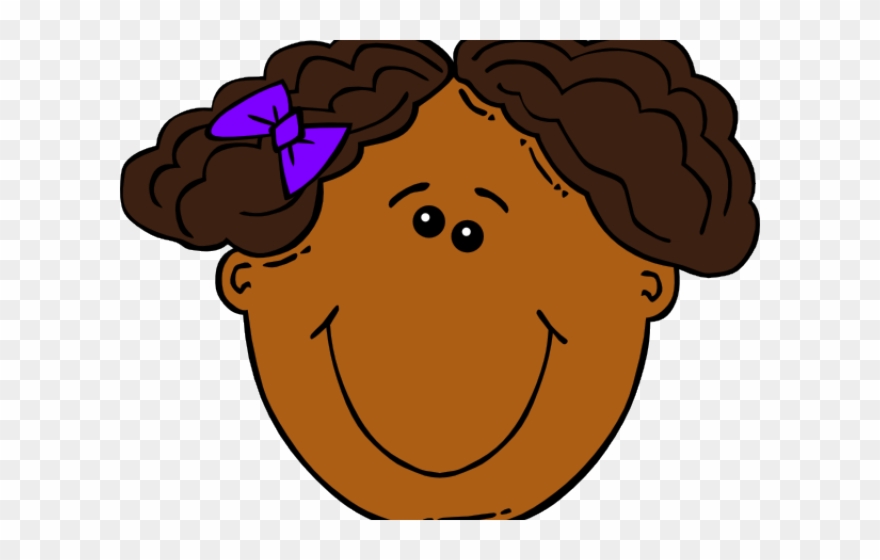 Girl Face Cartoon Clipart.