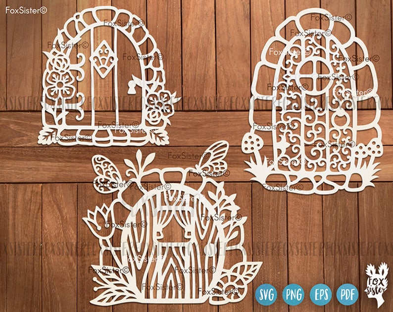 Fairy Door Svg, Fairy Clipart, Doors Svg, Fairies cut files, Fantasy Svg,  Fairy Tale Svg, Png and Vector cut files for Cricut Silhouette.