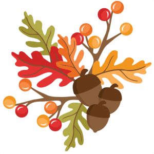 Cute fall leaves clipart.