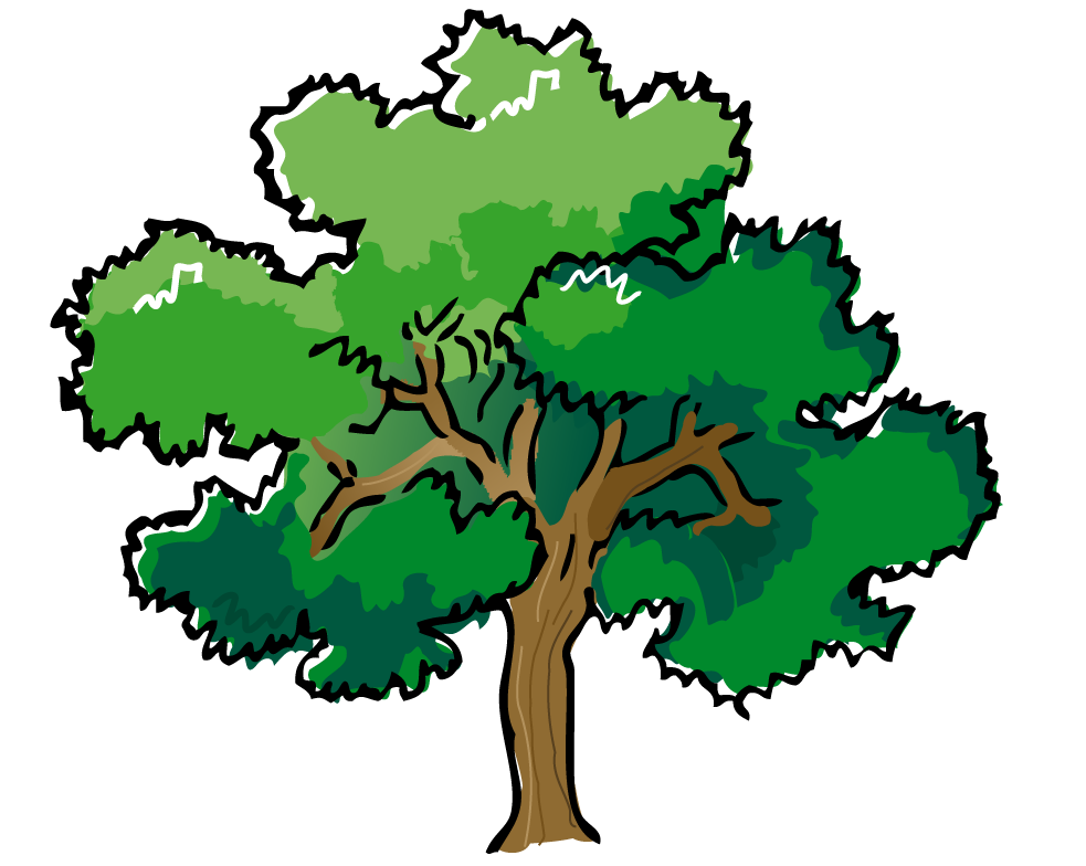 Fallen Tree in Forest Clip Art.