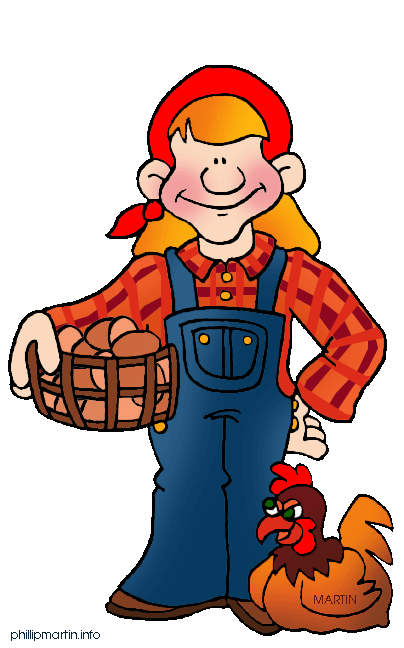 Old Lady Farmer Clipart.