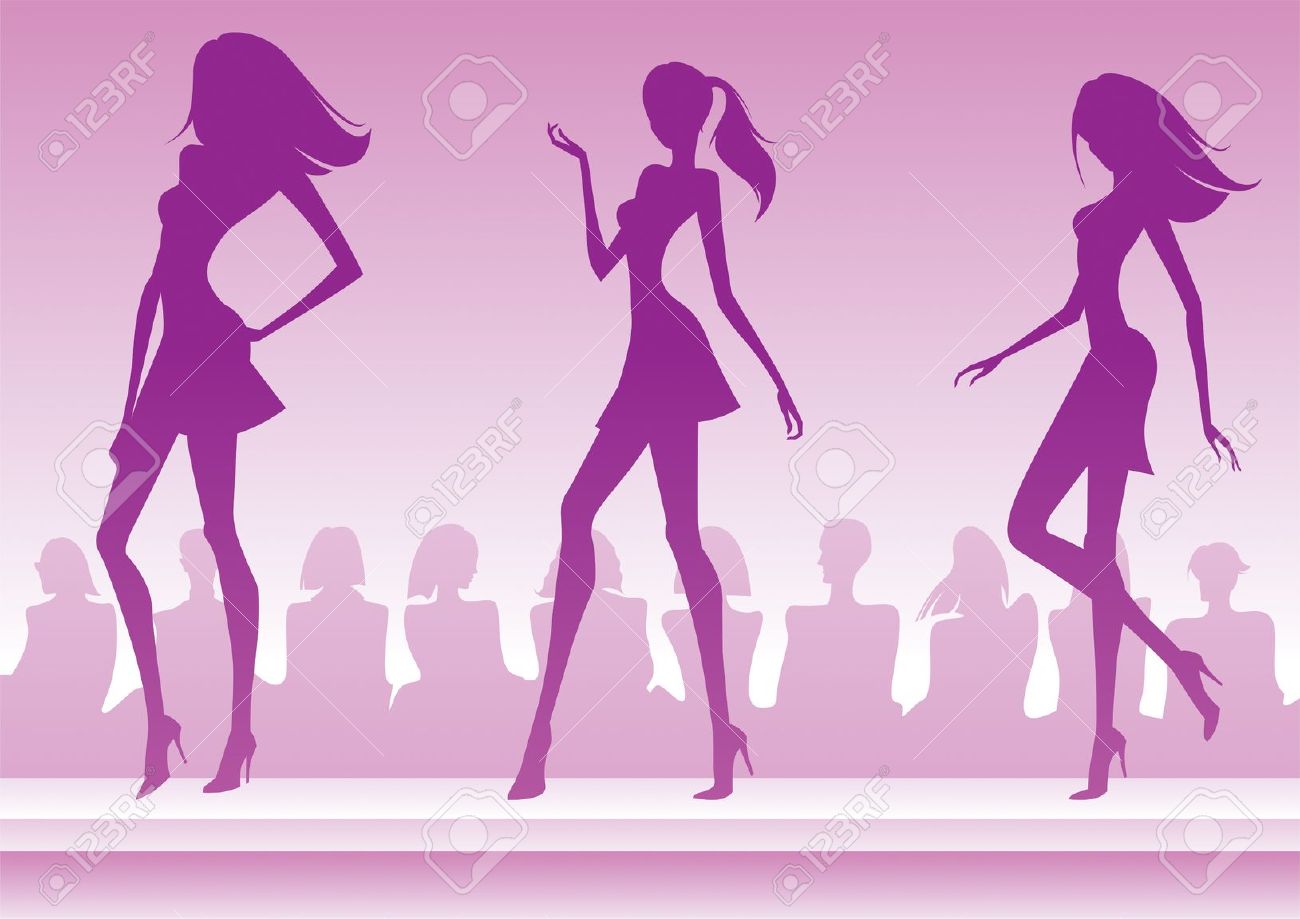 Fashion show runway clipart.