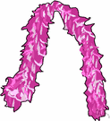 Pink Feather Boa Clipart.